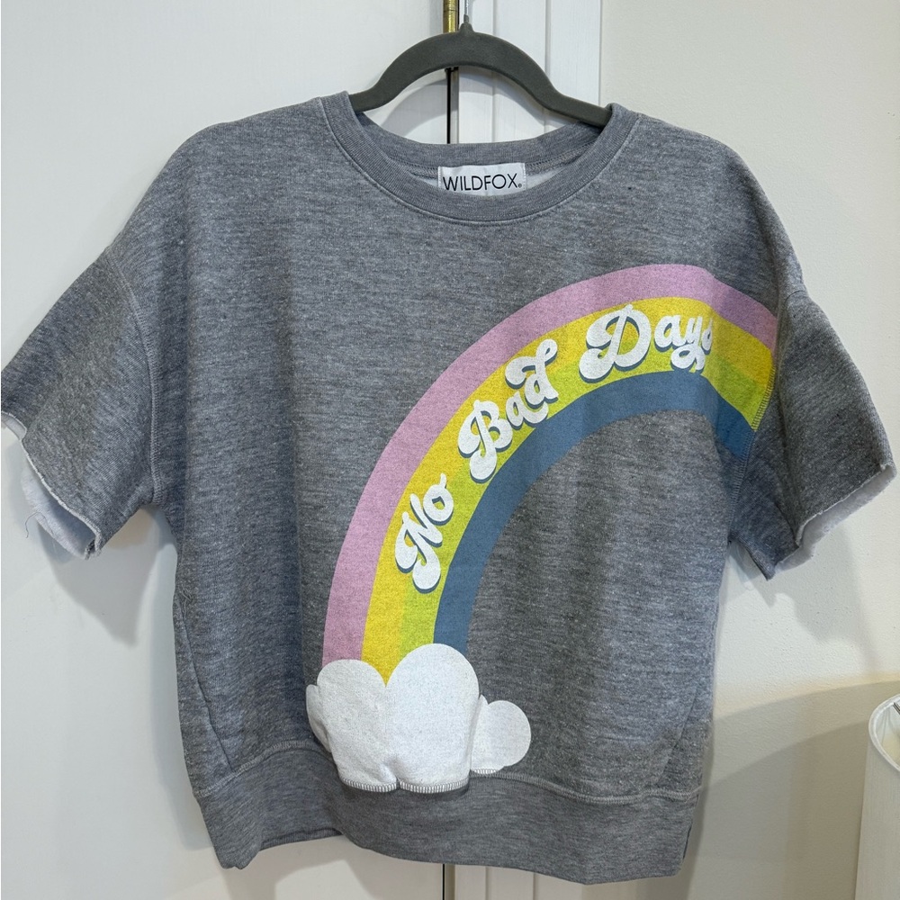 Wildfox Gray 'No Bad Days' Sweatshirt Medium